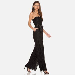 Rachel Zoe Tinley Black Strapless Lace Jumpsuit